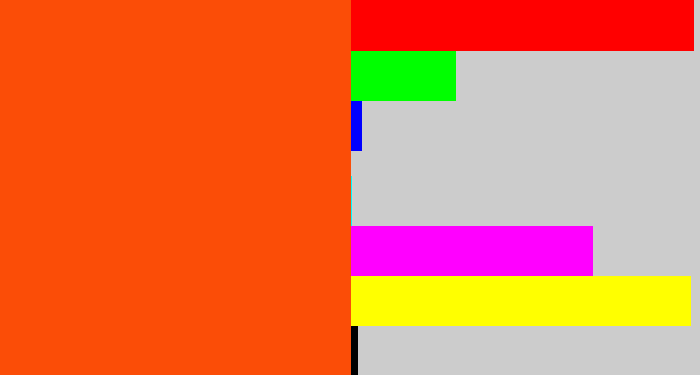 Hex color #fb4d07 - blood orange