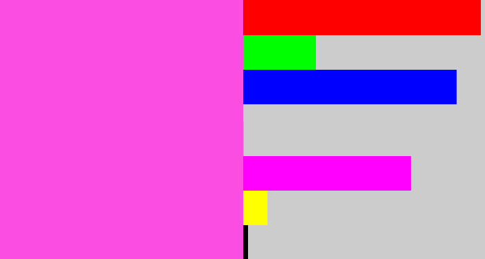 Hex color #fb4de1 - candy pink