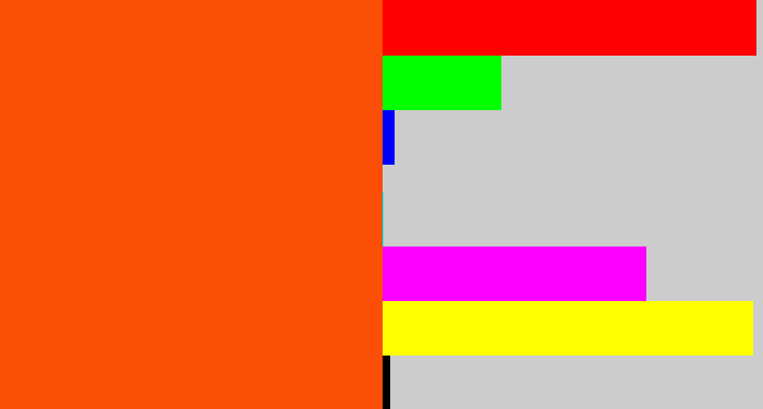 Hex color #fb4e07 - blood orange