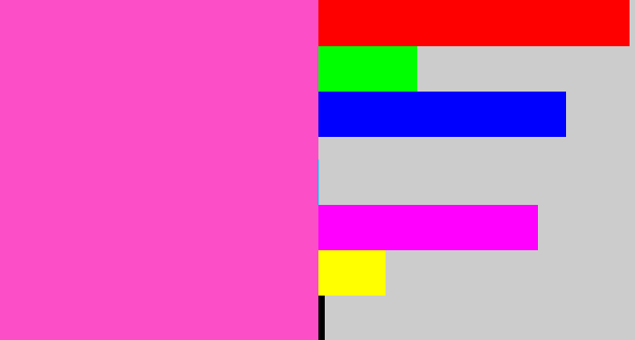 Hex color #fb4ec7 - purpleish pink