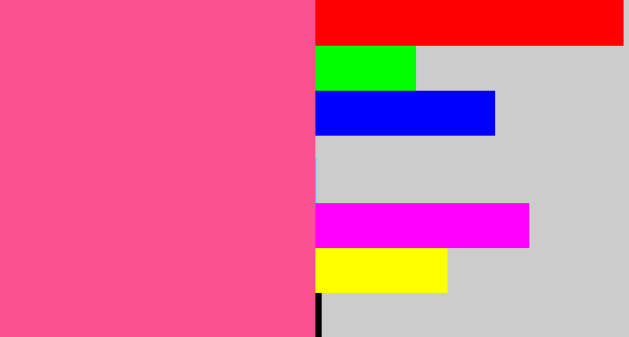 Hex color #fb5192 - warm pink