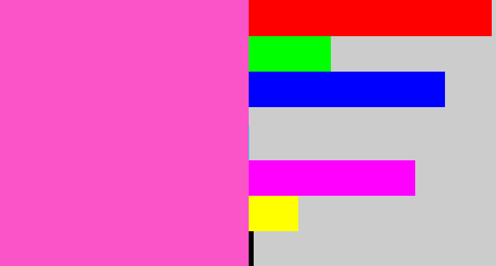 Hex color #fb54c9 - purpleish pink