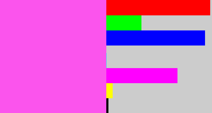 Hex color #fb54ed - light magenta