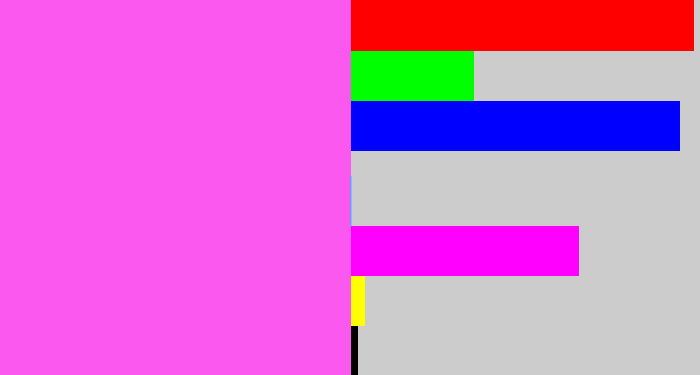 Hex color #fb58f0 - light magenta