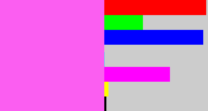 Hex color #fb5ef1 - light magenta