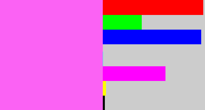 Hex color #fb62f4 - light magenta