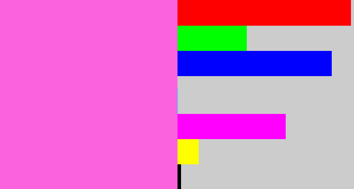 Hex color #fb63de - candy pink