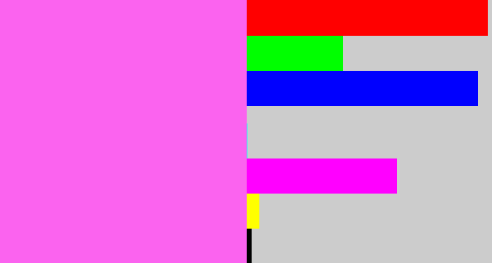 Hex color #fb63ef - candy pink