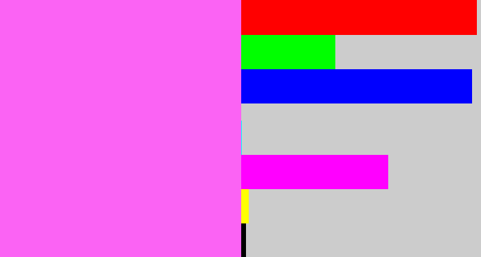 Hex color #fb63f4 - light magenta