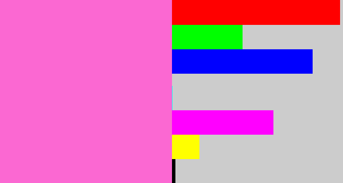 Hex color #fb68d2 - candy pink