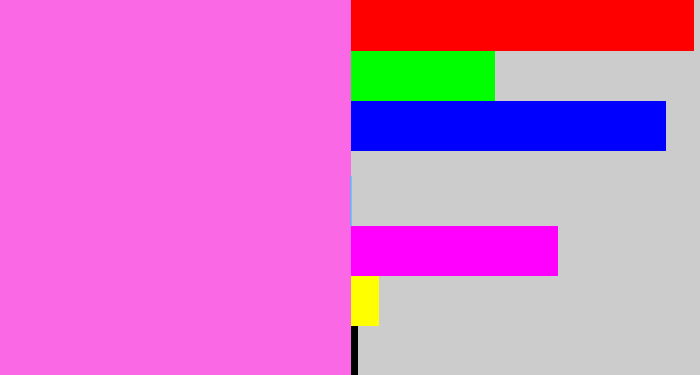 Hex color #fb68e6 - candy pink