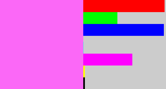 Hex color #fb68f7 - light magenta