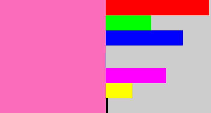 Hex color #fb6dbb - bubblegum