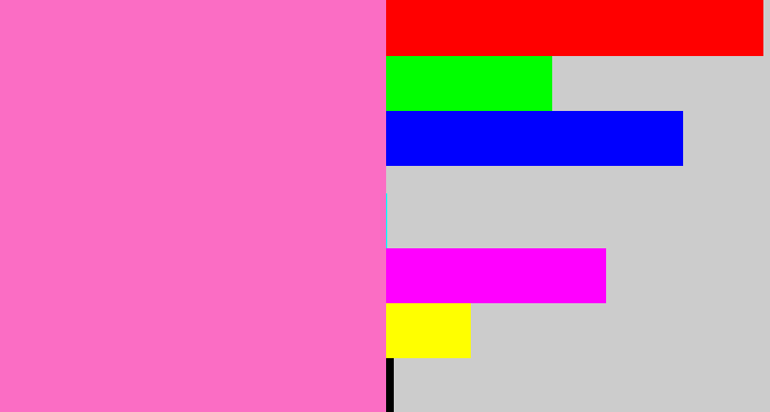 Hex color #fb6dc4 - bubblegum