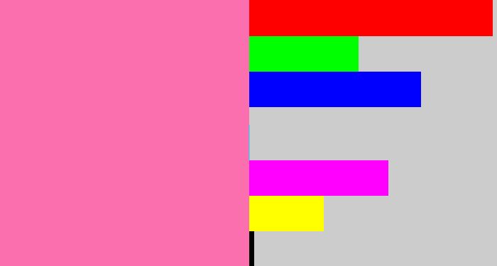 Hex color #fb6faf - bubble gum pink