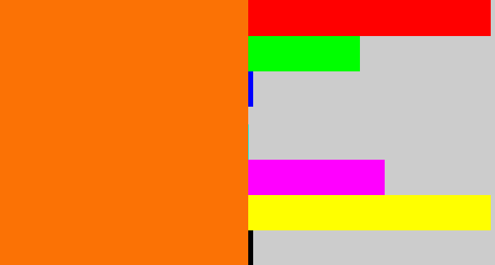 Hex color #fb7205 - orange