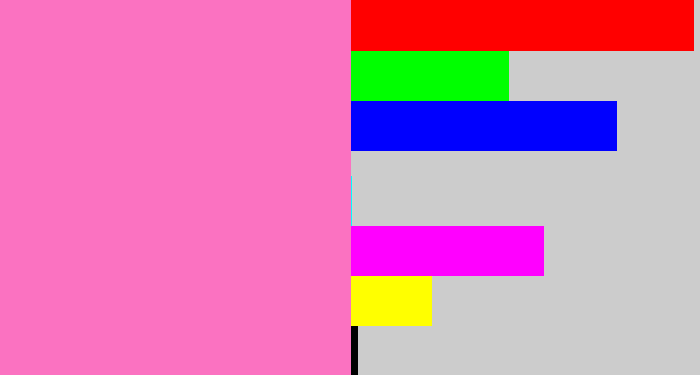 Hex color #fb72c1 - bubblegum