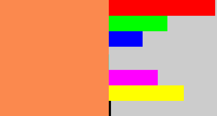 Hex color #fb894e - orangeish