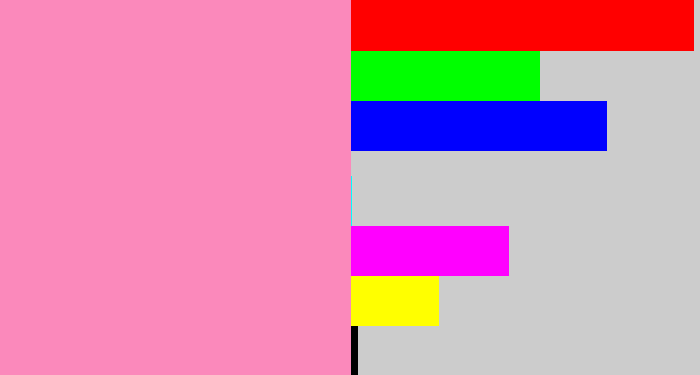 Hex color #fb89bb - pink