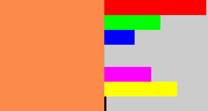 Hex color #fb8a4b - orangeish