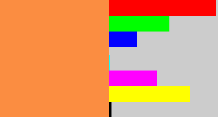 Hex color #fb8d41 - orangeish