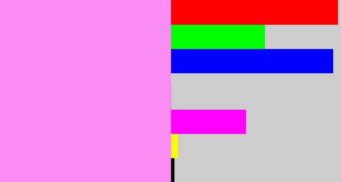 Hex color #fb8df2 - purply pink