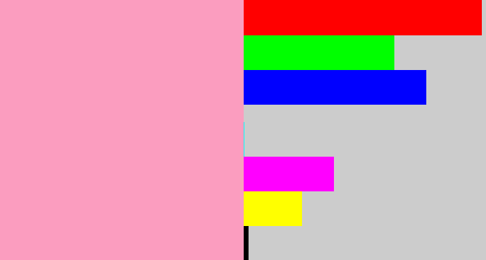 Hex color #fb9dbf - soft pink