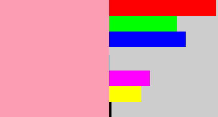 Hex color #fb9eb3 - soft pink