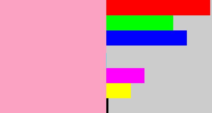 Hex color #fba1c2 - soft pink
