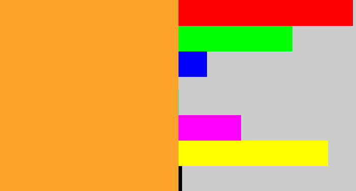 Hex color #fba429 - mango