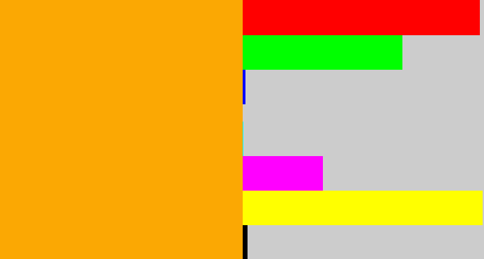 Hex color #fba803 - orange yellow