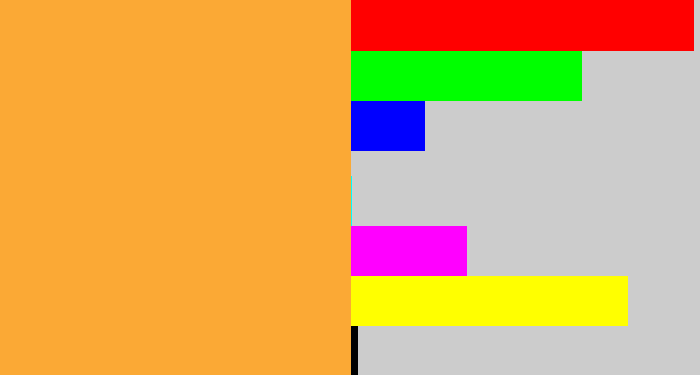 Hex color #fba935 - mango