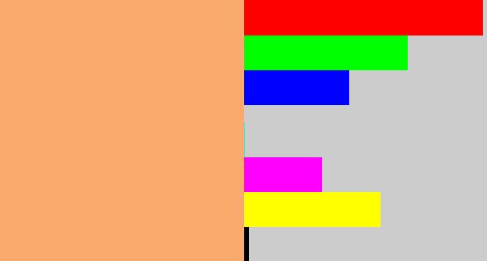 Hex color #fbaa6e - apricot