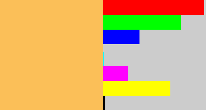 Hex color #fbbf58 - maize