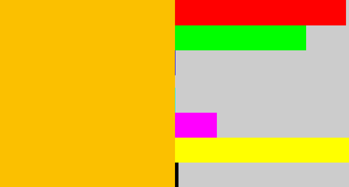 Hex color #fbc000 - goldenrod