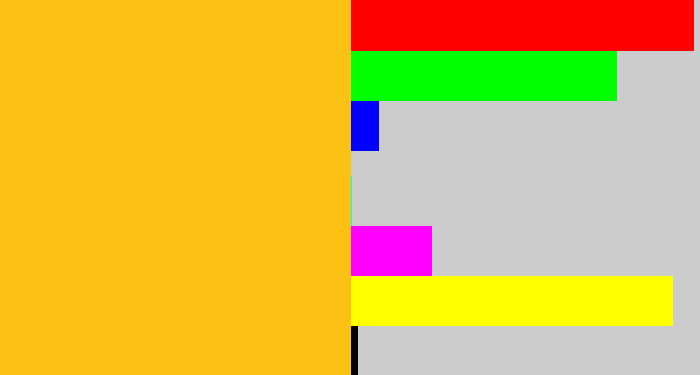 Hex color #fbc215 - golden yellow