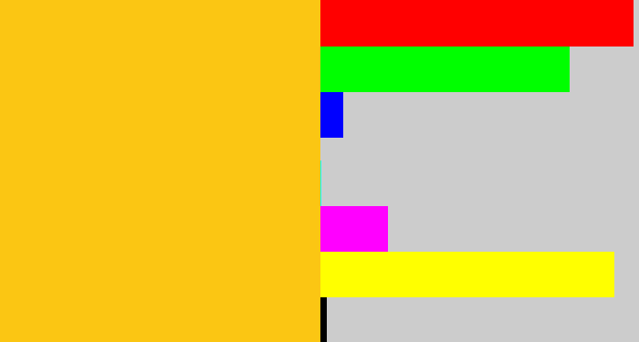Hex color #fbc613 - golden yellow
