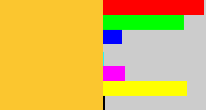 Hex color #fbc62f - macaroni and cheese