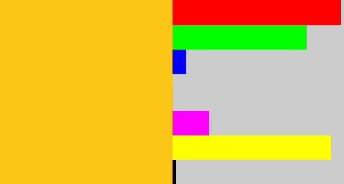 Hex color #fbc714 - golden yellow