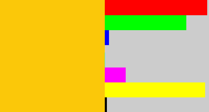 Hex color #fbc809 - goldenrod