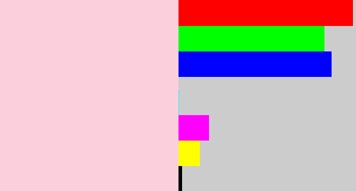 Hex color #fbd0dc - pale pink