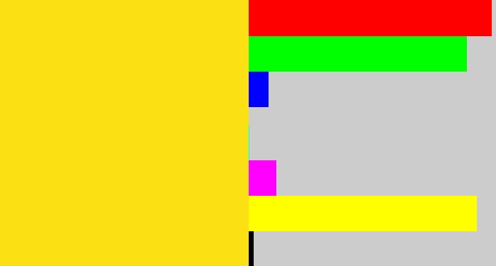 Hex color #fbe014 - dandelion