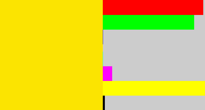 Hex color #fbe401 - dandelion