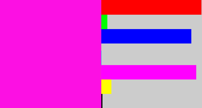 Hex color #fc10e3 - bright magenta