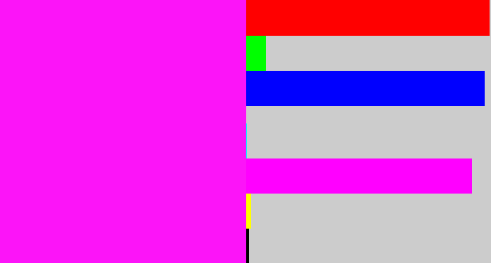 Hex color #fc14f8 - bright magenta