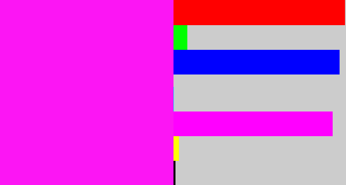 Hex color #fc15f4 - bright magenta