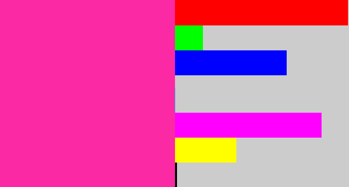 Hex color #fc29a4 - barbie pink