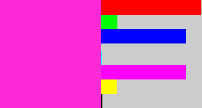 Hex color #fc29d6 - pink/purple