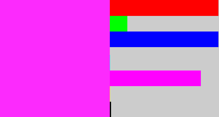 Hex color #fc2afd - pink/purple