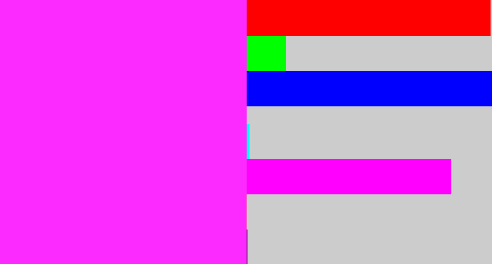 Hex color #fc2afe - pink/purple